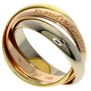 CARTIER Authentic 18k Pink Trinity Ring #50